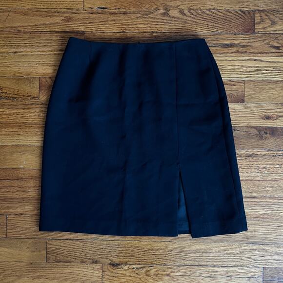 Gap Women's Vintage Black Mini Skirt Side Slit Size 2 - Picture 2 of 6